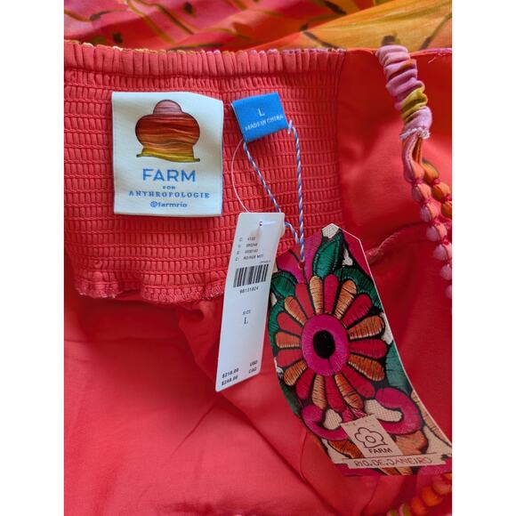 NWT Farm Rio Sleeveless V-Neck Bubble-Hem Mini Dress Size L #8A510 - Picture 8 of 13